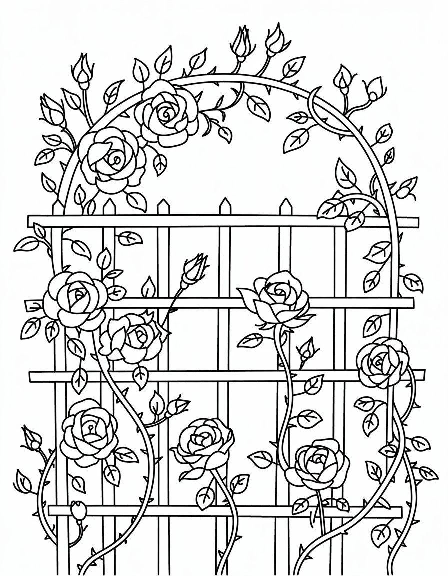 Climbing Rose Trellis